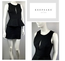 Keepsake the label Little Black Cocktail Party Scuba Peephole Busty Mini Dress