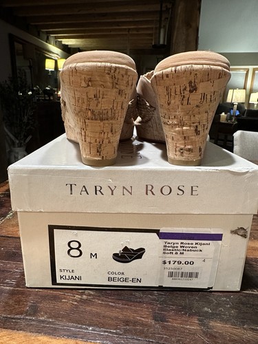 Taryn rose Beige Cork Thong Wedge Sandal NEW 8 - Picture 5 of 5