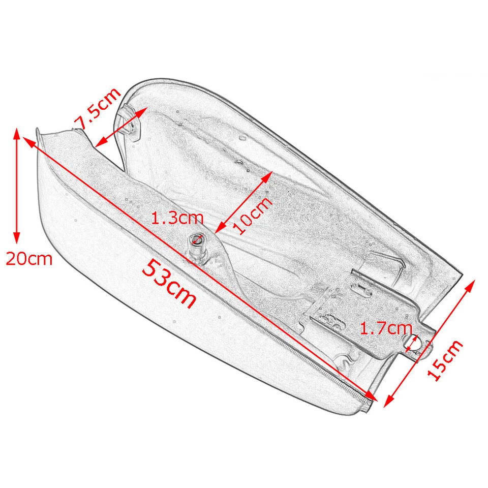 Cubierta de tapa de tanque de gasolina de colección 9L para motocicleta 2,4 galones para Honda CG125 Café Racer Foto 2 de 4