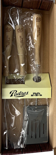 Set barbecue Phil's San Diego Padres accessori griglia SGA 2 PZ pinze spatola MLB (V) - Foto 2 di 4