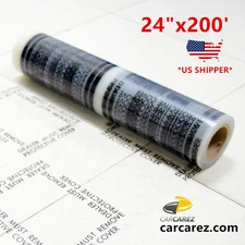 Carcarez Auto Car Carpet Floor Mat Self Adhesive Protective Film 24"x200' 4 MIL