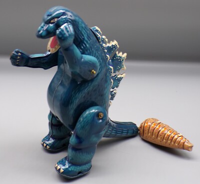 Japanese Billiken GODZILLA vs MOTHRA tin toy PULL STRING kaiju
