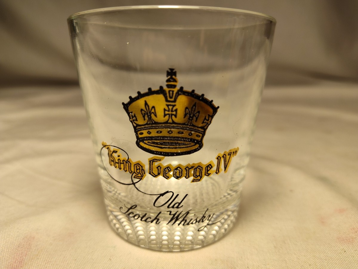 Vintage King George IV Scotch Whiskey Glass 22k Gold | eBay