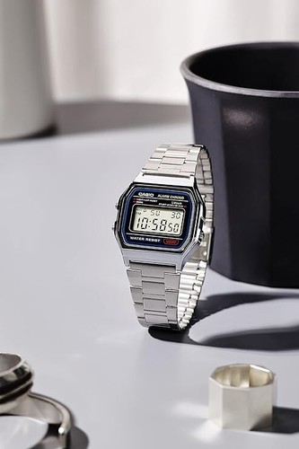 Reloj CASIO A158WA-1DF Original Retro Plata Vintage A158 Hombre Mujer Nuevo - Imagen 2 de 7