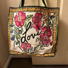 Brighton love is in the air canvas tote bag new without tags