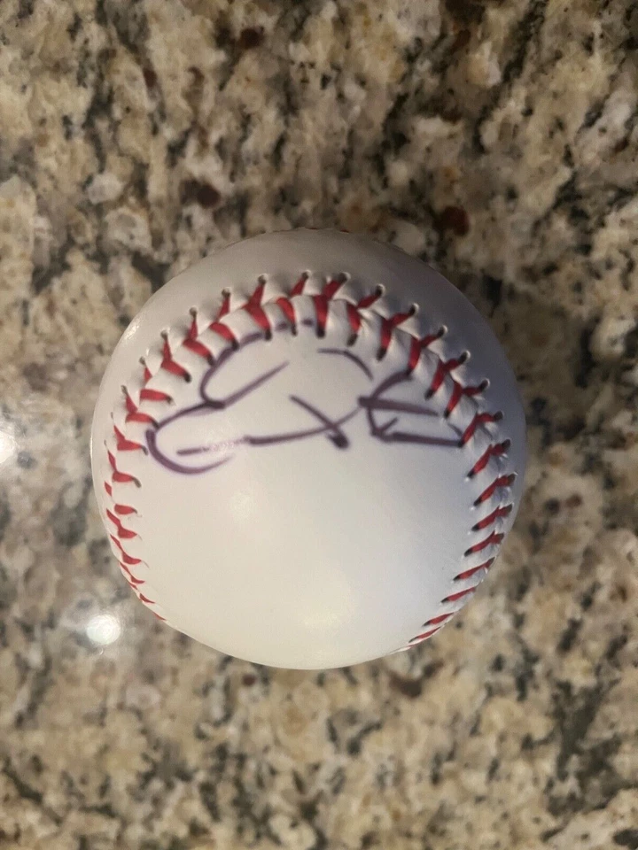 欧文·桑塔纳签名棒球带真品证明亲笔签名明尼苏达双城队 — 第 2/3 张图片