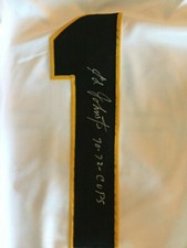 Boston Bruins Ed Johnston Signed Jersey with 1970 -72 Cups Inscription W/COA  