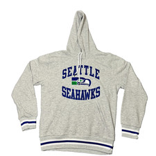 NFL Seattle Seahawks Embroidered Gray Hoodie Size Medium Retails 85 NWOT