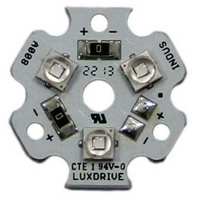 Cree XLamp XP-E2 Royal-Blue 3-Up (Triple) LED Star