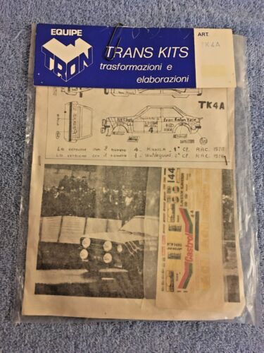 NOS VINTAGE EQUIPE TRON TRANS KIT TK4A ELABORATIONS 1/43 SCALE CAR ACCESSORIES