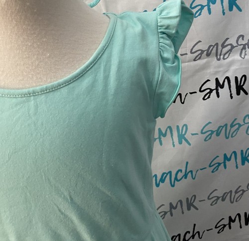 Girls Omi Jo Well Dressed Wolf Ruffle summer dancer mint Dress Size 7 years VGUC - Picture 5 of 9