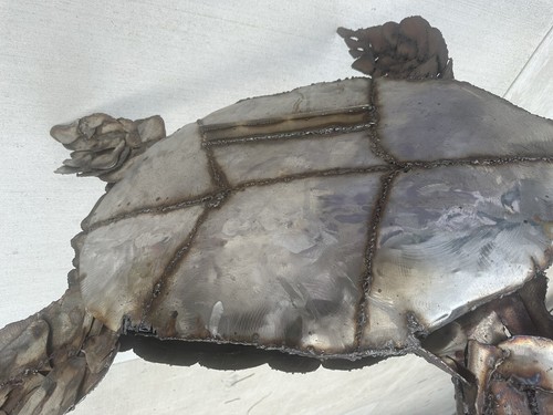 Turtle Sculptures Brass Wall Art -Set Of 2 -1 very Large/ 1 Small -Home Decor - Picture 13 of 20