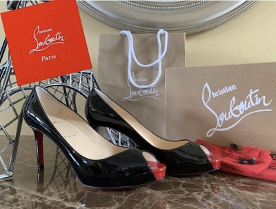 christian louboutin peep toe shoes