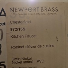 Newport Brass Chesterfield Widespread Kitchen Faucet Satin Nickel PVD - 972/15S