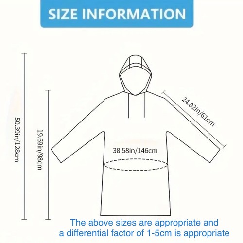 PONCHO WATERPROOF DISPOSABLE / EMERGENCY FESTIVAL CAMPING LIGHTWEIGHT - PINK - Picture 6 of 7