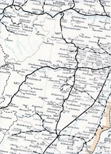 Elsass Zabern Markirch Erstein Saal Andlau 1934 orig. Post-Eisenbahn-Teilkarte 