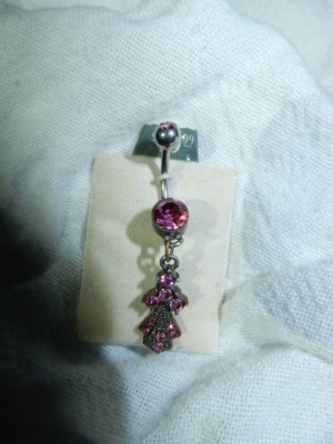Pink Dangle Body Piercing Jewelry