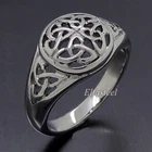 Women's Girl's Silver Celtic Knot Stainless Steel Fashion Ring