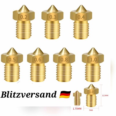 Anycubic i3 V6 Düse 0,4mm Nozzle & E3D V6 0,2mm-1mm Düse Chiron Meg V5 Hotend