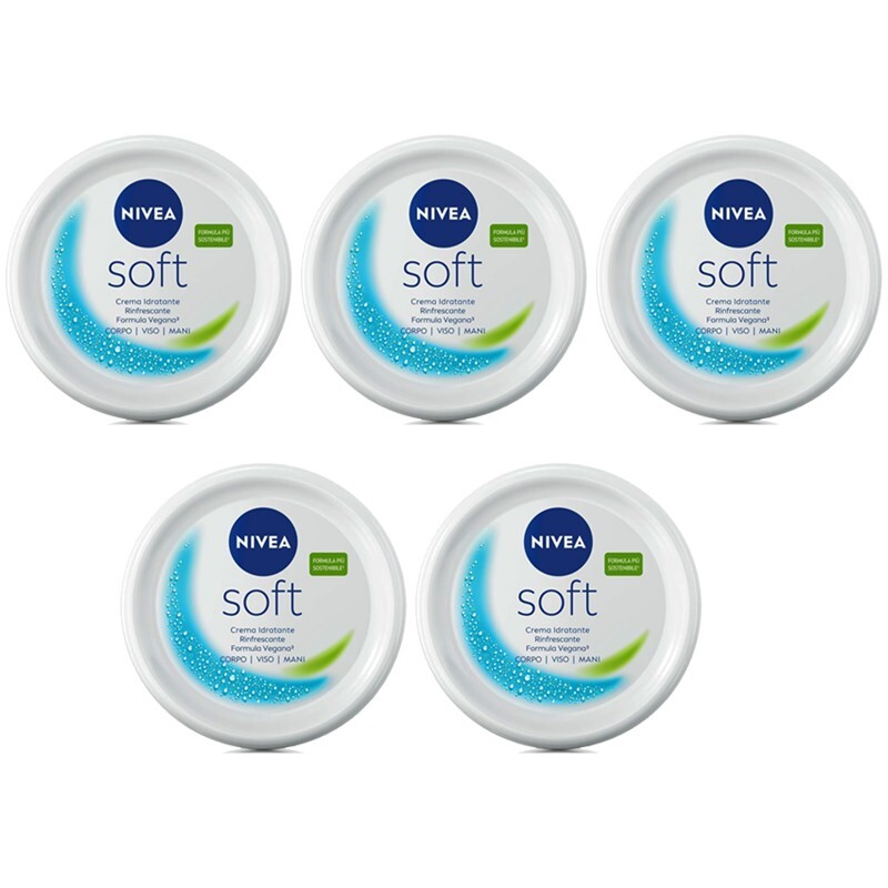 NIVEA SOFT Stock 5pz 300ml - Crema Idratante Rinfrescante Jojoba