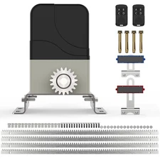 Blütezeit Automatic Sliding Gate Opener 900lb w/ 2 Remotes & Steel Racks