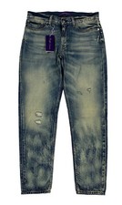 Women's Ralph Lauren Purple Label Distressed Acid Washed Jeans New 750