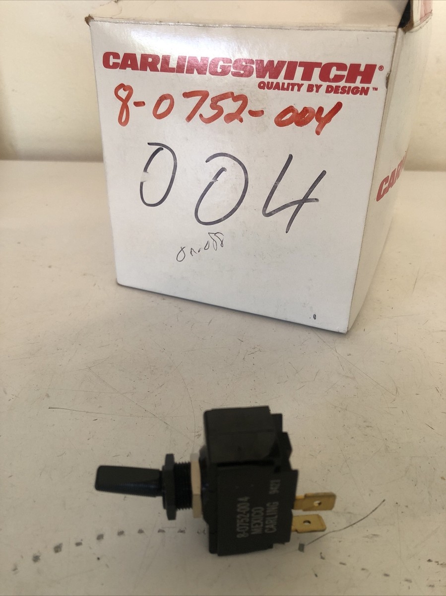 CARLING 8-0752-004 2 PIN TERMINAL 2 POSITION TOGGLE SWITCH