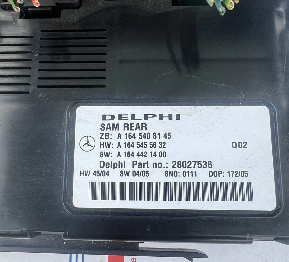 🚘 06-12 MERCEDES GL450 ML500 R350 CLASS REAR SAM CONTROL MODULE A164 ...