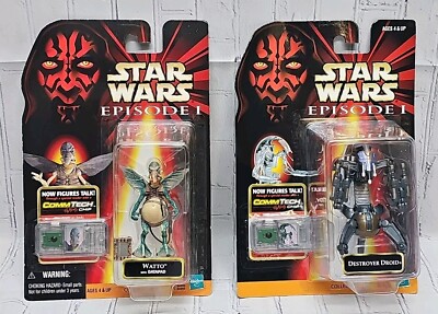 Lot of 2 Star Wars Episode I Collection 2 Destroyer Droid & Watto With Data Pad