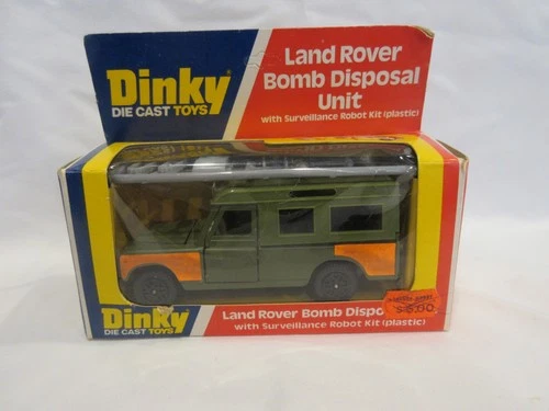 Dinky Toys die cast metal Land Rover Bomb Disposal Unit #604 w/ ORIGINAL BOX