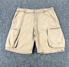 Nike Cargo Shorts Men  s 34 Ripstop Khaki Zip Pockets Outdoors Fishing Blue Tag