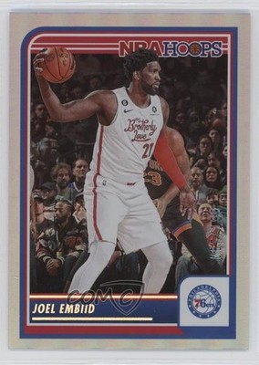 2023 Panini NBA Hoops Silver 87/199 Joel Embiid Ken Goldin ( in Background) 0y1a