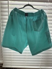 Exist Swim Trunks Mens XL Mesh Lined Swim Shorts Seablue Cargo Pockets