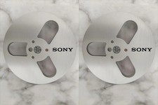 One Pair 7'' SONY Tape Reel silvery Aluminum for Reel to Reel Empty Take up Reel