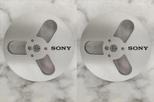 One Pair 7'' SONY Tape Reel silvery Aluminum for Reel to Reel Empty Take up Reel