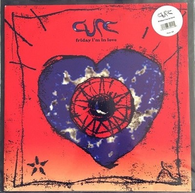 THE CURE Friday I'm In Love Record 12 Inch Fiction 1992 Clear Blue Red Mix Vinyl