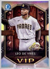 2025 Bowman Chrome Leo De Vries VIP Refractor Rookie #VIP-14 San Diego Padres