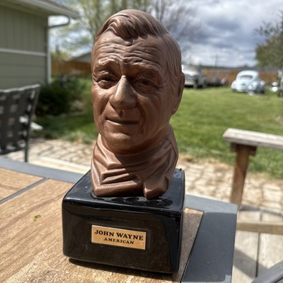 John Wayne American Bourbon Bust Decanter Mike Wayne Distilling Co Vintage