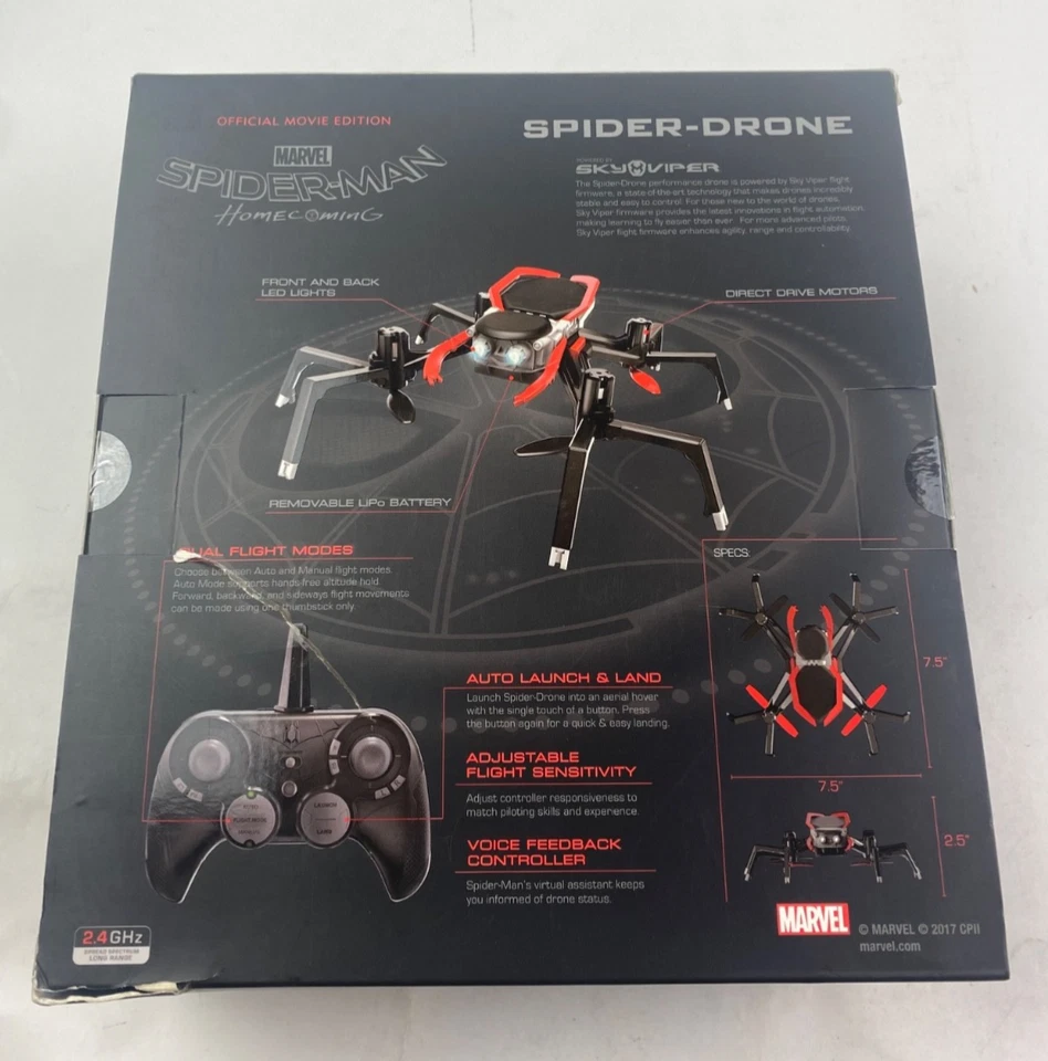 Spider-Man Homecoming Drone -  Official Movie Toy Drone (SEALED) - 2017 MARVEL - Image 2 of 2