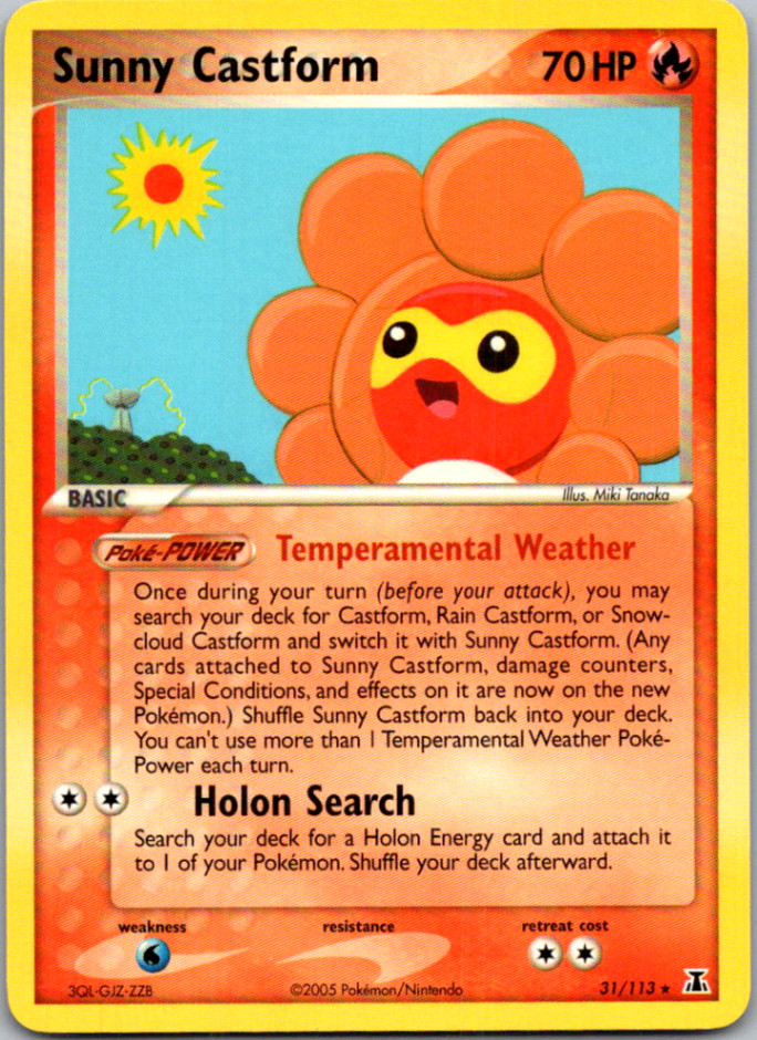 Sunny Castform Rare Delta Species 31/113 NM