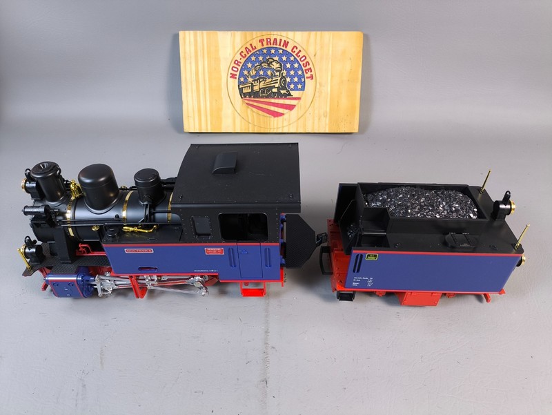 LGB G Gauge 1:22.5 LG&B Locomotive and Powered Tender, in Box lot#G74