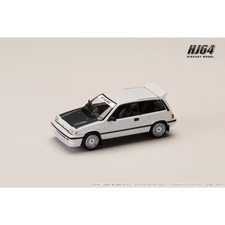 HJ645029W 1/64 Honda CIVIC AT LATE VERSION / JDM Street Racer White Diecast