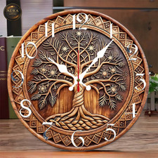 Horloge murale moderne 25 cm - design arbre de vie pour maison 2D