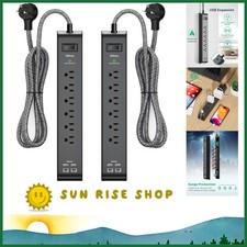 Heavy-Duty Surge Protector Power Strip with 5-Ft Cord: 8 Outlets, 4 USB Ports