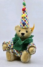 Vintage 7" Steiff "Teddy Clown Junior" Mohair Plush Bear Original Tag 1987