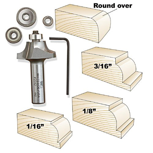 Whiteside 2042B Multi-Beading Bit Set 1/2 in. SH x 3/8 in. R