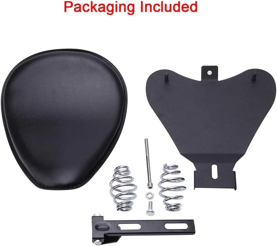Kit de almohadilla y soporte de asiento bobber negro para motocicleta - Ideal para Sportster XL883/1200 Foto 4 de 4