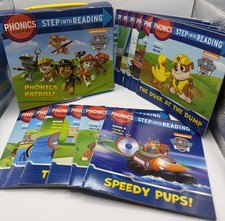 PAW Patrol Phonics Step Into Reading 12 Book Set Complete w/ Carrying Case