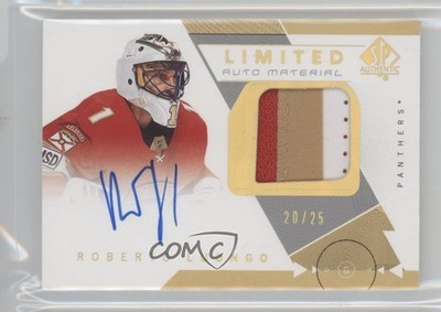 2018-19 SP Authentic Limited Material 20/25 Roberto Luongo #61 Auto HOF av1