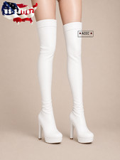 1/6 Over The Knee Boots Hollow For 12" PHICEN Hot Toys TBLeague Female Figure